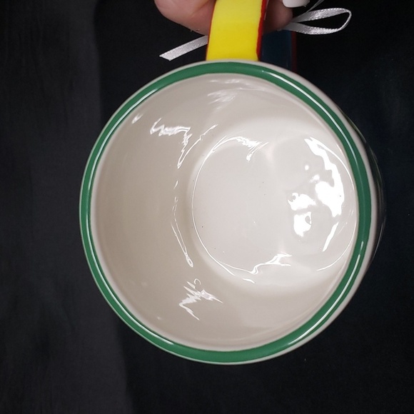 Lang NWT "LUCK" Handpainted Ceramic Mug with Four Leaf Clover - Picture 4 of 6